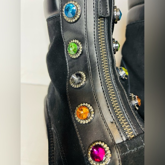Kurt Geiger London Rainbow Black Bobby Boots - Picture 13 of 14